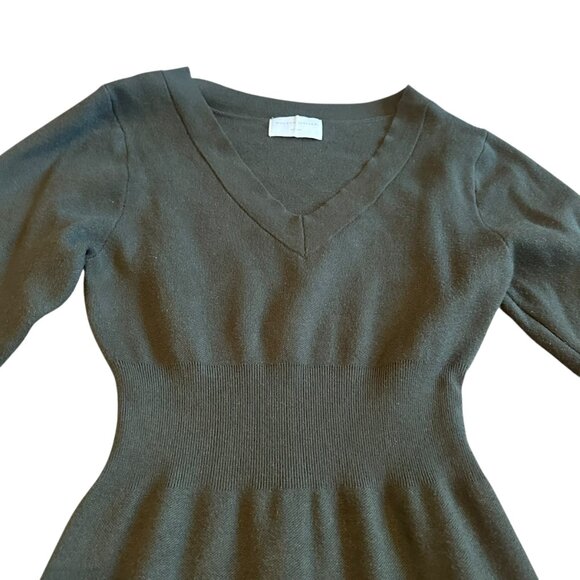 Modern Citizen Green Sweater Dress Off-Shoulder Long Sleeve Stretch Size Medium - Picture 3 of 12